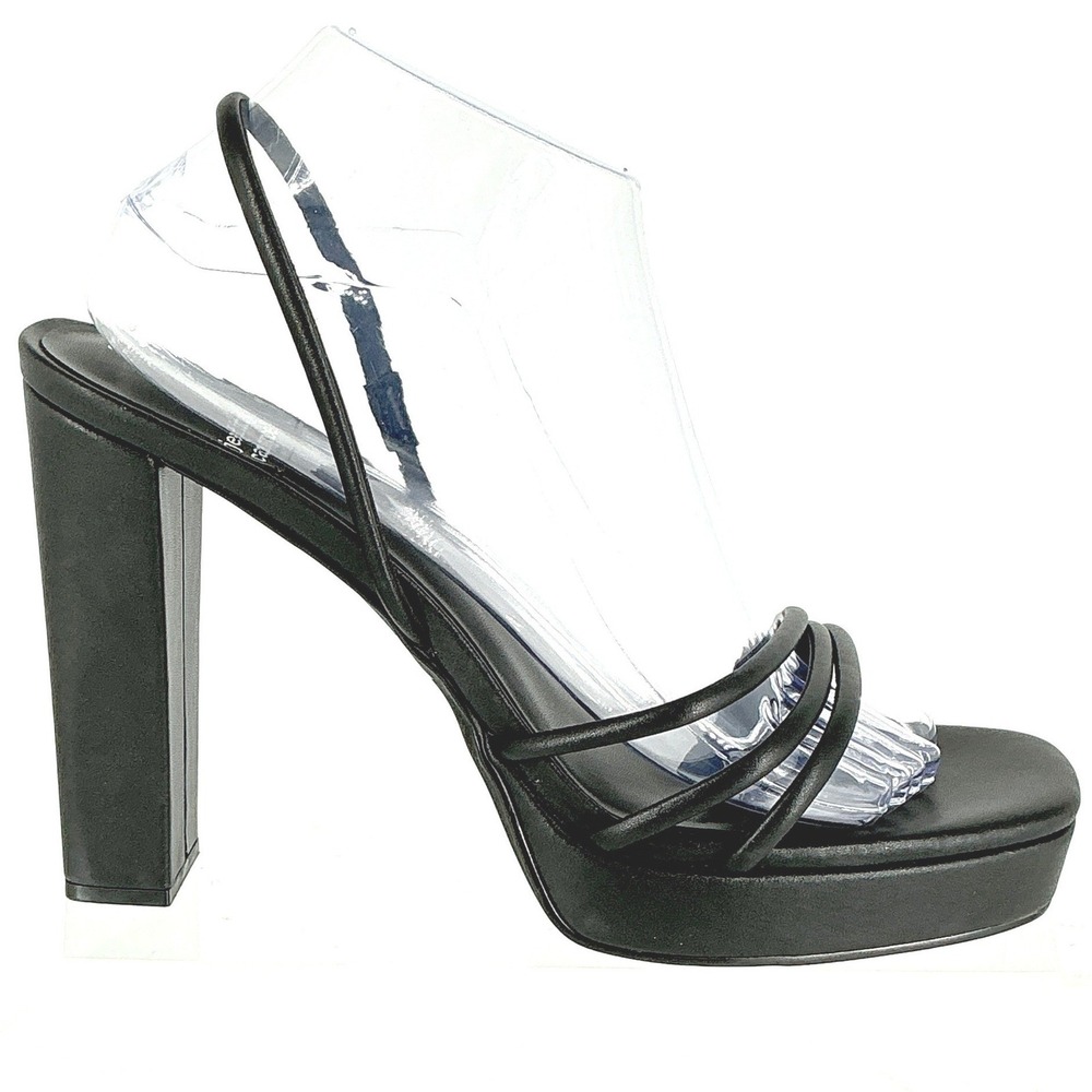 Jeffrey Campbell Size 10 Black Strappy Platform Slingback Heel Sandals NEW‎ $130